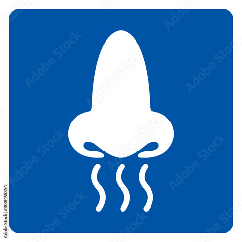 Loss OF Smell Symptoms Covid-19 Symbol Sign, Vector Illustration, Isolate On White Background Label .EPS10