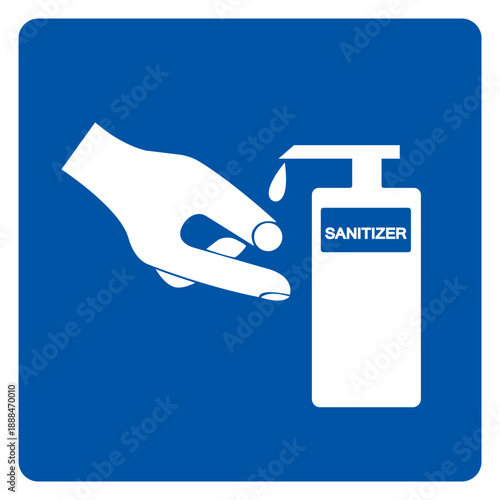 Use Hands Sanitizer Symbol Sign ,Vector Illustration, Isolate On White Background Label. EPS10