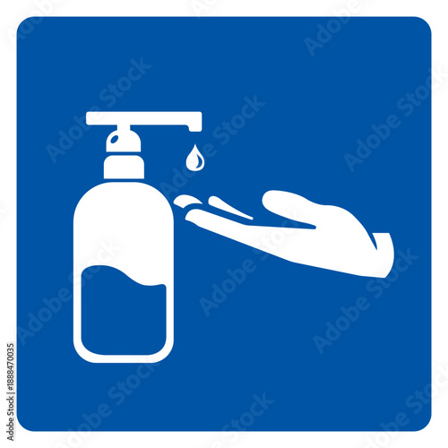 Use Hands Sanitizer Symbol Sign ,Vector Illustration, Isolate On White Background Label. EPS10
