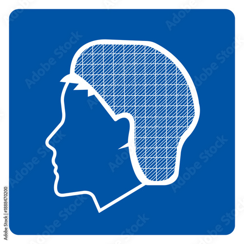 Wear Hair Net Symbol Sign, Vector Illustration, Isolate On White Background Label. EPS10