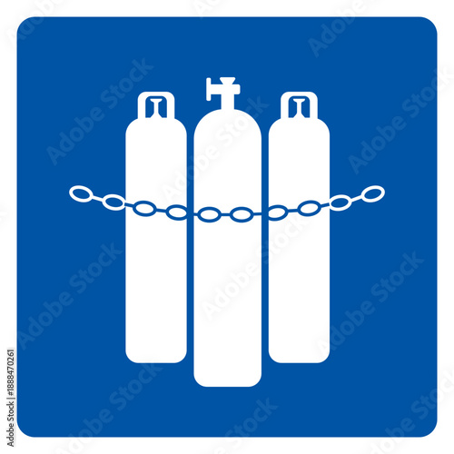 Chained Cylinders Symbol Sign, Vector Illustration, Isolate On White Background Label. EPS10
