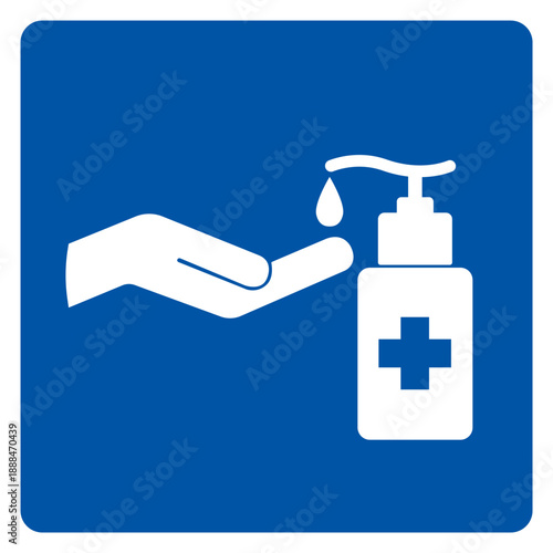 Use Hand Sanitizer Symbol Sign ,Vector Illustration, Isolate On White Background Label. EPS10