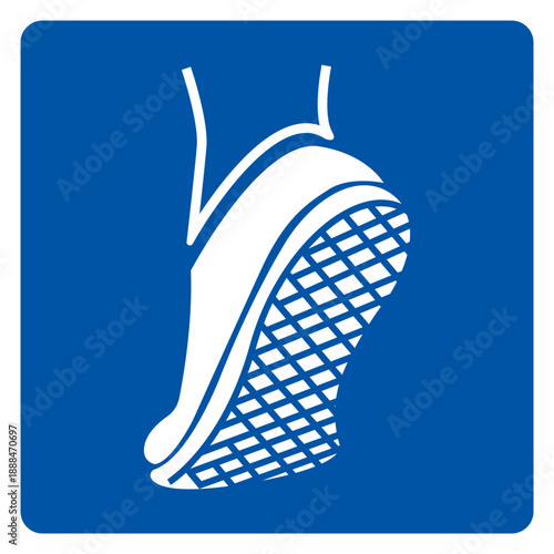 Wear Slip Resistant Footwear Symbol Sign, Vector Illustration, Isolate On White Background Label.EPS10