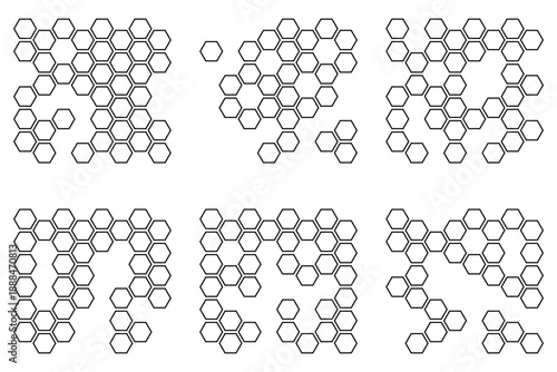 geometric hexagon honeycomb pattern.
