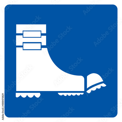 Foot Protection Symbol Sign, Vector Illustration, Isolate On White Background Label.EPS10