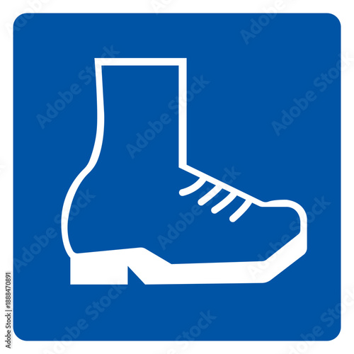 Wear Safety Shoe Symbol Sign,Vector Illustration, Isolated On White Background Label.EPS10