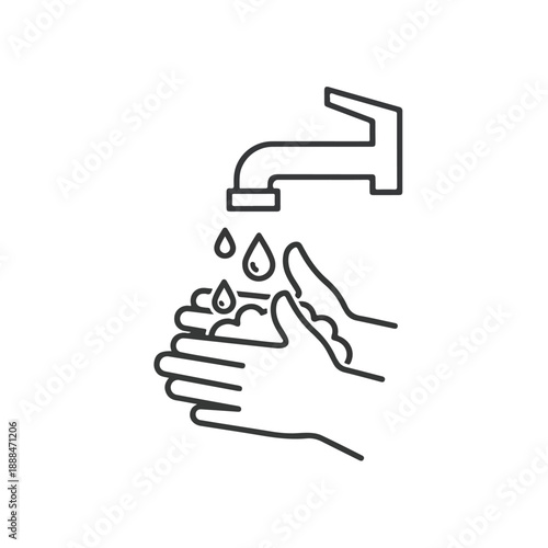 Hand Washing with Faucet and Soap