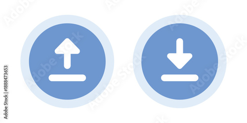 Vector Upload And Download Icons
