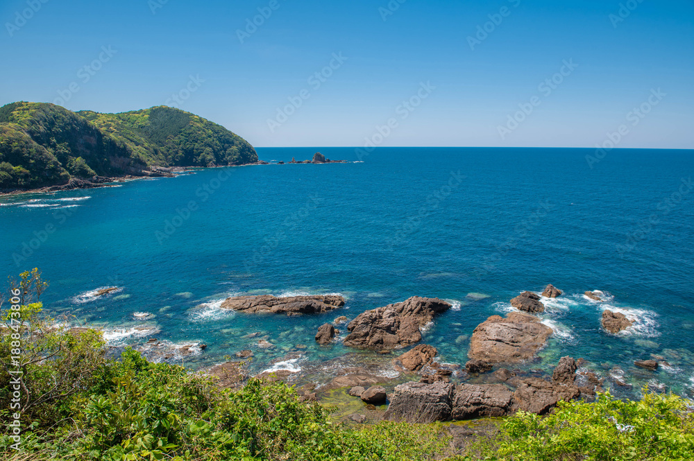 Fototapeta premium 鬼海ヶ浦展望所からの眺望