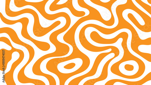 Abstract wave pattern with fluid organic shapes and bold orange tones. Trendy decorative background perfect for branding identity, posters, web design, and artistic layouts.