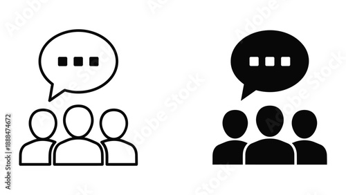 Group discussion and communication concept