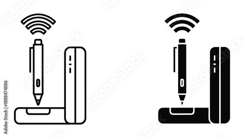 Wireless digital pen and its docking station