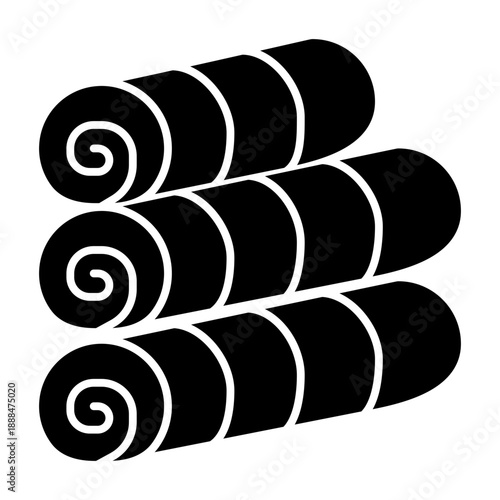 Cream roll solid icon