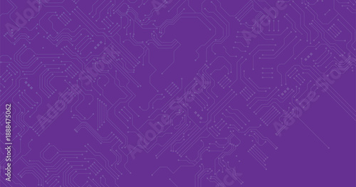 Background conceptual image of digital arrow on purple. Vector technology circuit board. 