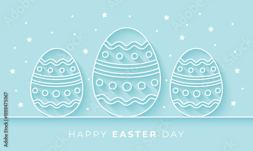 Vector Happy Easter Day Background