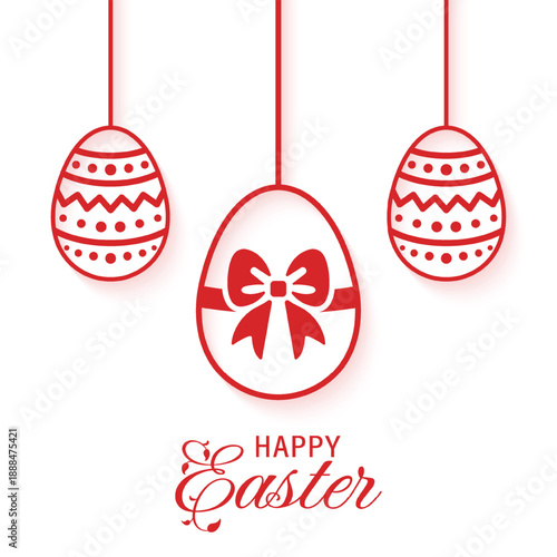 Vector Happy Easter Day Design Background