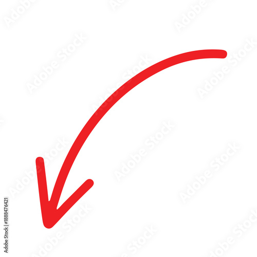 Red check mark or tick on white background