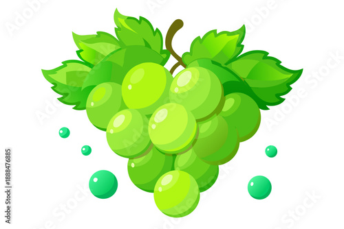 Bunch of green grapes