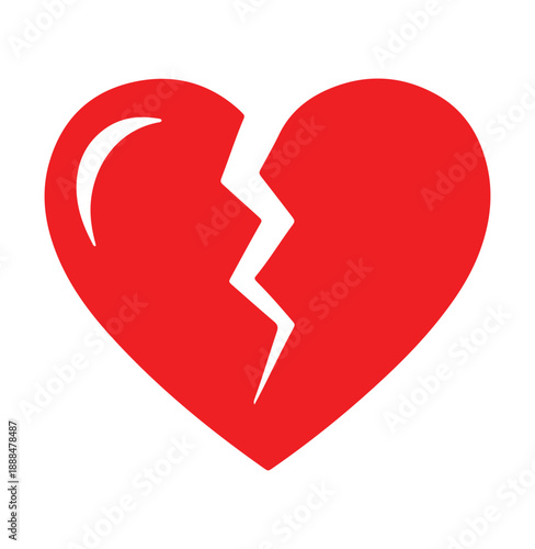 Broken heart symbolizing heartbreak and sorrow