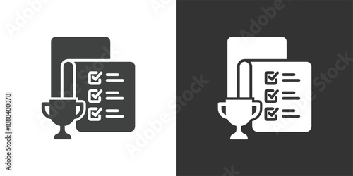 Work Achievements & Targets icon. Solid glyph series icon