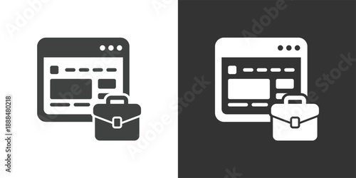 Digital Career Portal icon. Solid glyph series icon