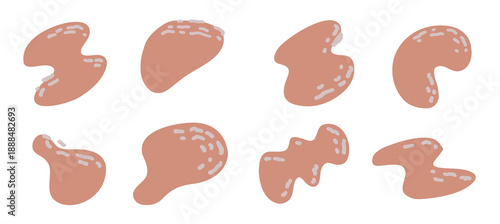 abstract stain shape basic brown blob or melt blot liquid