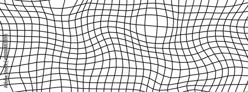 distorted wireframe background abstract wavy checkerboard