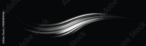 grey wind lines element light gray curve speed effect air