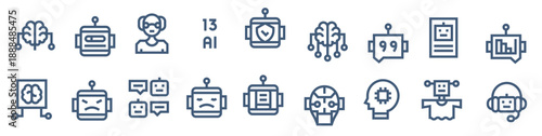  icons for ai in strong stroke line format neat icon set