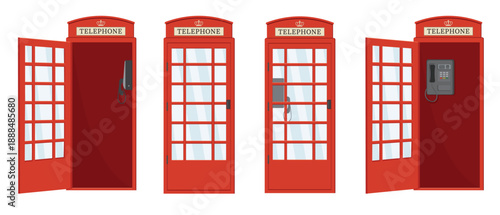 london phone box vector illustration 