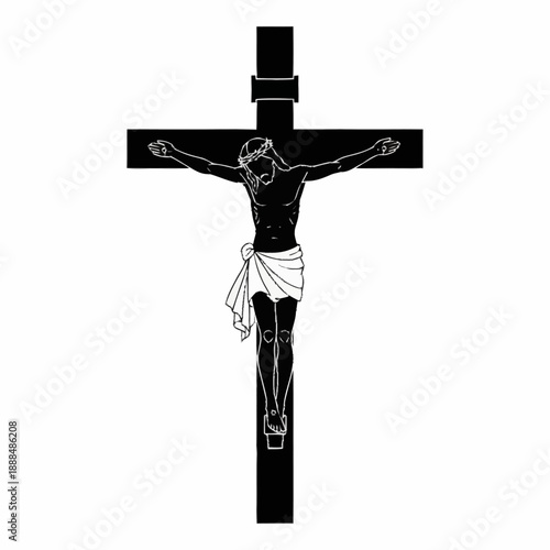 Jesus Christ on the Cross Illustration.