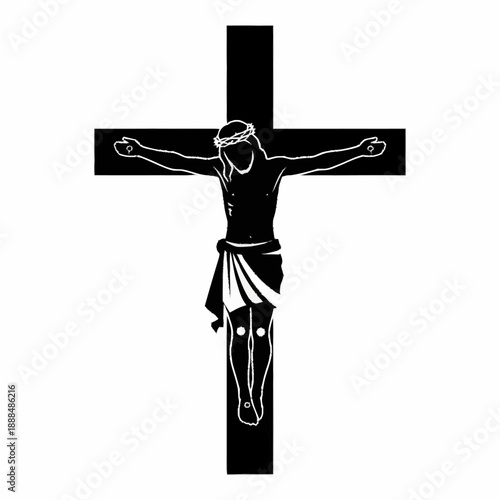 Jesus Christ on the Cross Illustration.