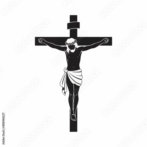 Jesus Christ on the Cross Illustration.