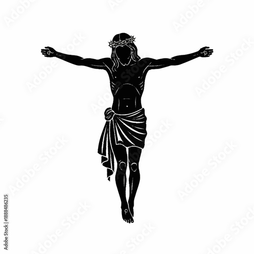 Jesus Christ on the Cross Illustration.