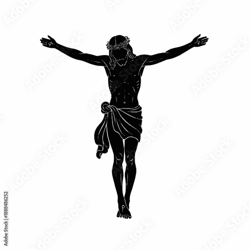 Jesus Christ on the Cross Silhouette.