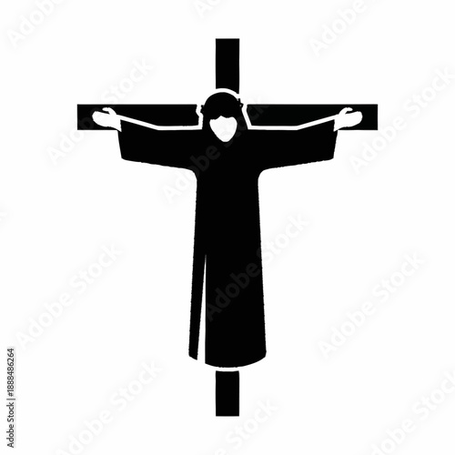 Jesus Christ on the Cross Silhouette.
