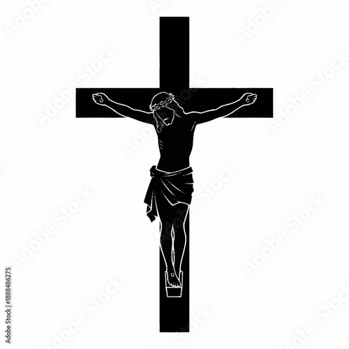 Jesus Christ on the Cross Silhouette.