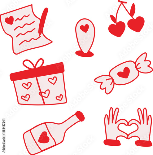 Valentine Stuff Gift Box Sticker