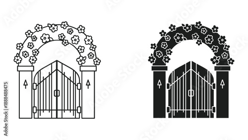 Gate Arch Vector Illustration Design