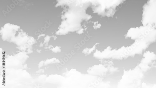 banner beautiful cumulus clouds in gray sky, natural background, wallpaper