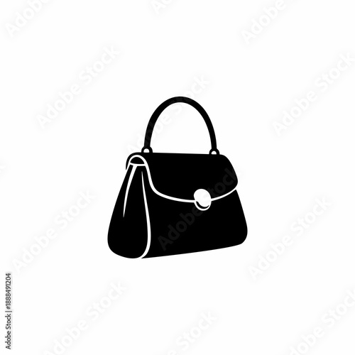 Classic fashion leather bag symbol for shopping and retail design