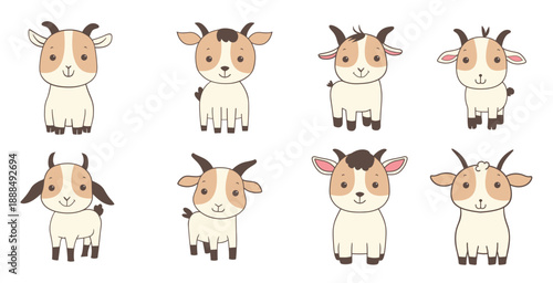  cute goat clipart design illustration 