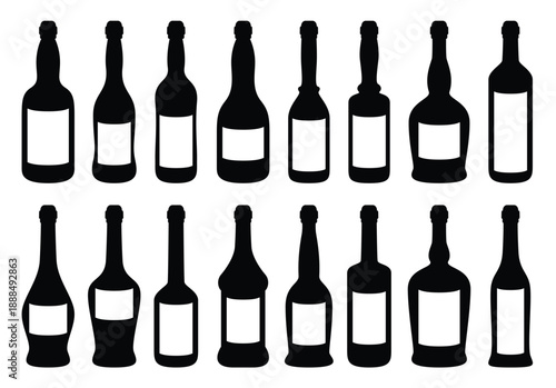 glass bottle vector design illustration isolated on white