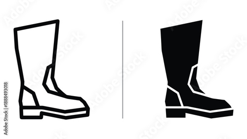 Illustration of a pair of boots in different styles