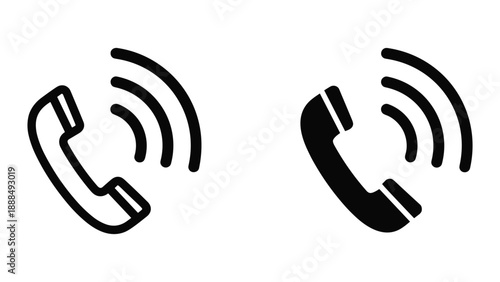 Phone ringing icon set