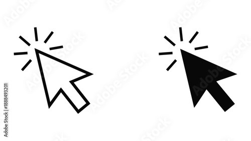 Computer mouse cursor icon set