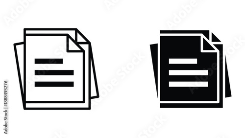 Document files icon set