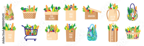Foodbags vector illuustration