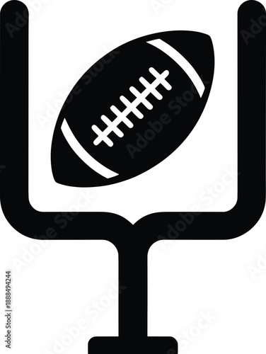American Football Goal Post Vector Illustration Transparent Background
