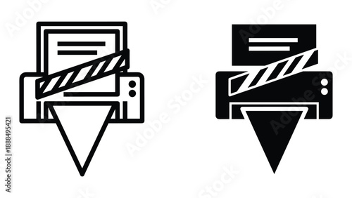 Printer icon with prohibition sign indicating no printing allowed